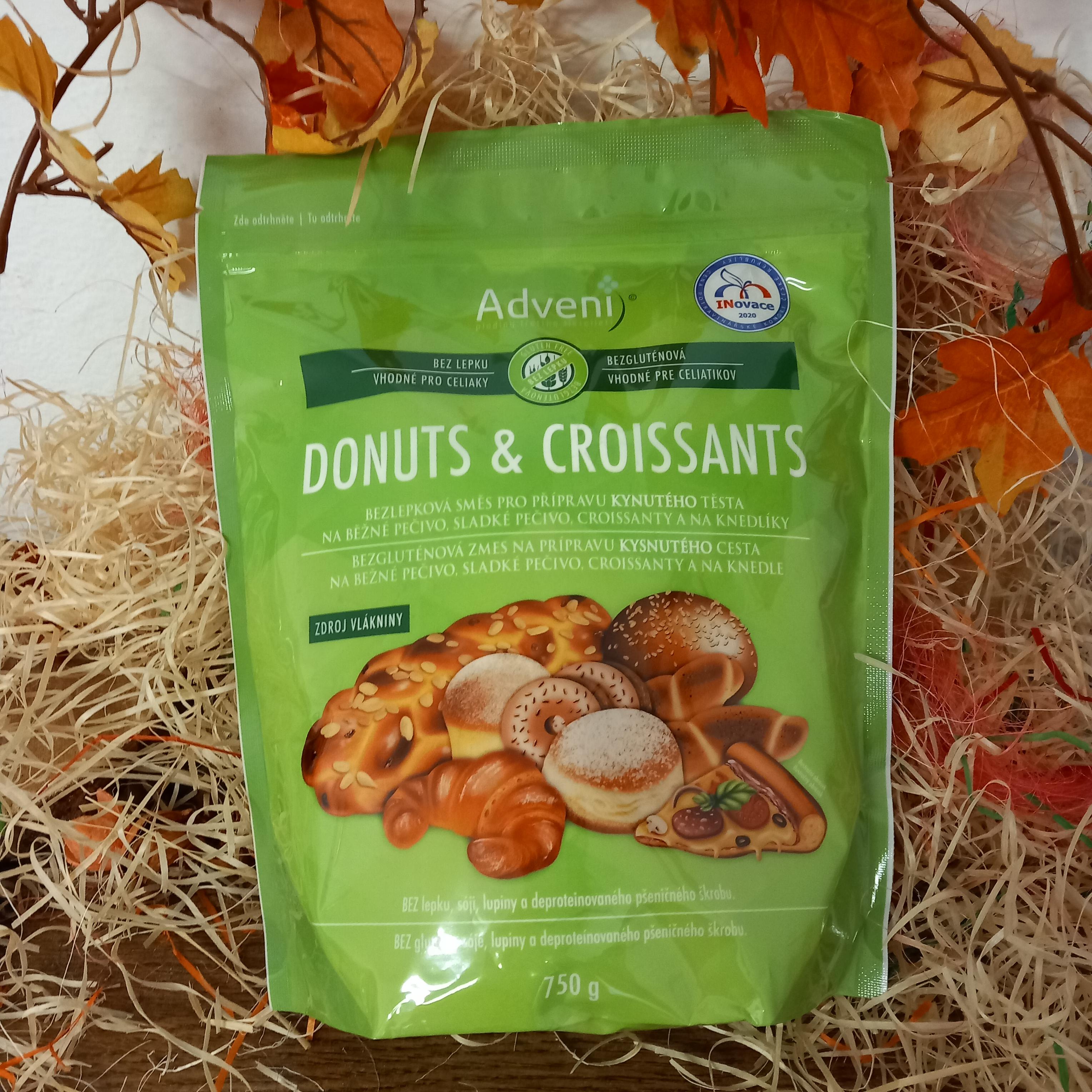 ADVENI - BEZLEPKOVÁ SMĚS PRO PŘÍPRAVU KYNUTÉHO TĚSTA DONUTS & CROISSANTS 750 G